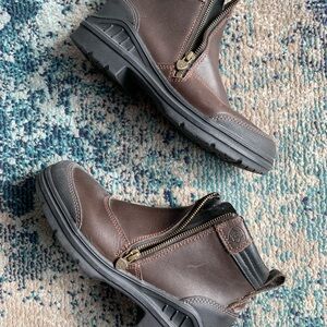 Ariat Women's Dark Brown Leather Short Boots